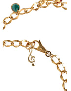 Dolce & Gabbana - Gold Tone Brass Fruity Crystal Embellished Waist Chain Belt