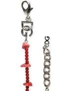 Dolce & Gabbana - Silver Tone Brass Beaded Resin DG Logo Chain Bracelet