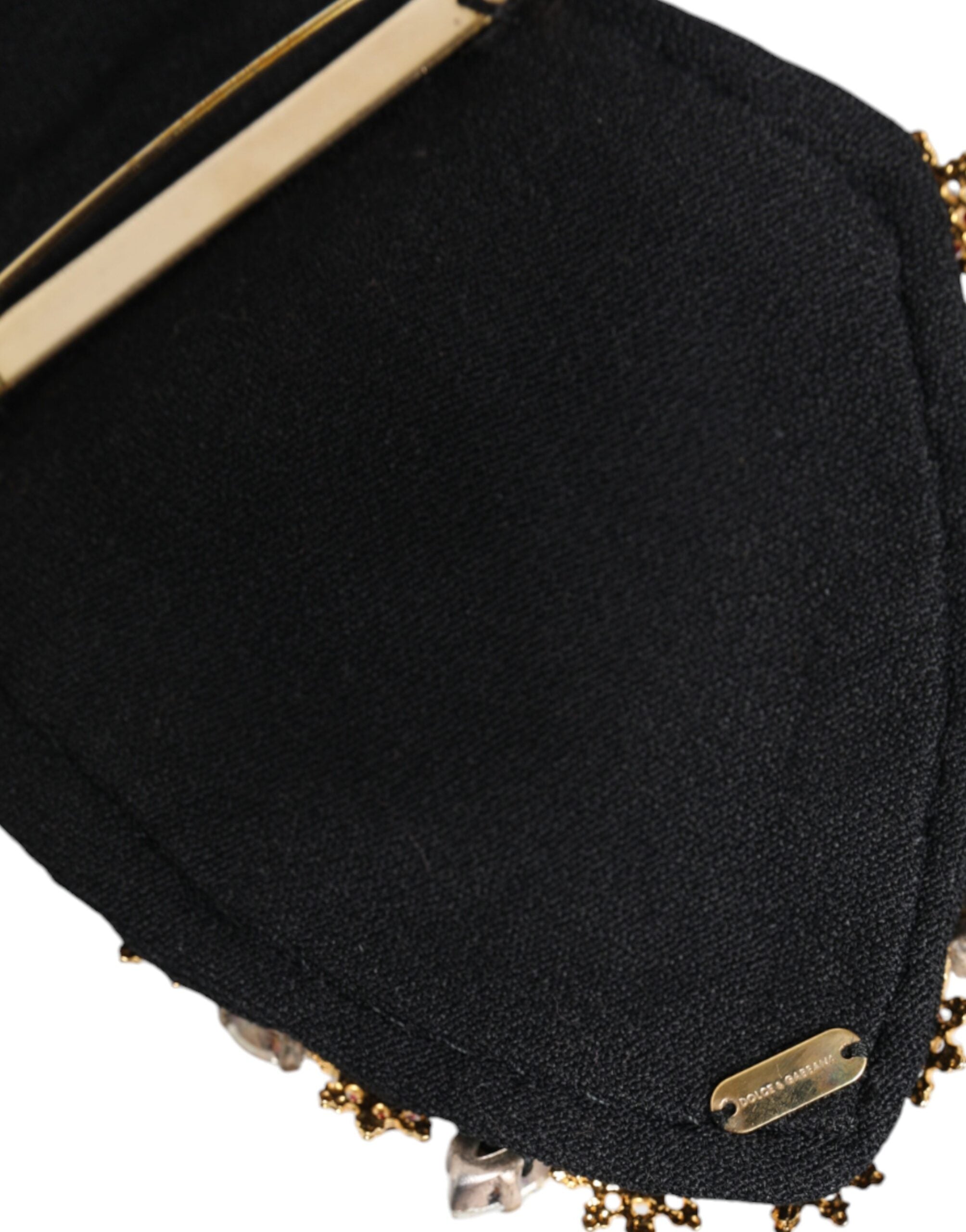 Dolce & Gabbana - Gold Tone Brass Sacred Heart Crystal Embellished Brooch