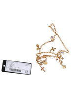 Dolce & Gabbana - Gold Tone Brass Chain Religious Cross Pendant Necklace