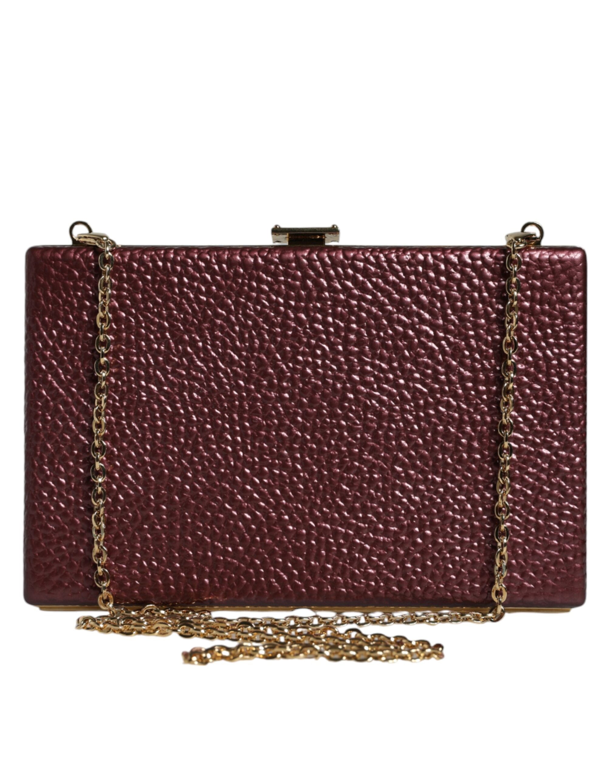 Dolce & Gabbana – Miniature Leather Clutch Purse in Maroon