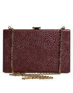 Dolce & Gabbana – Miniature Leather Clutch Purse in Maroon