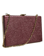 Dolce & Gabbana – Miniature Leather Clutch Purse in Maroon