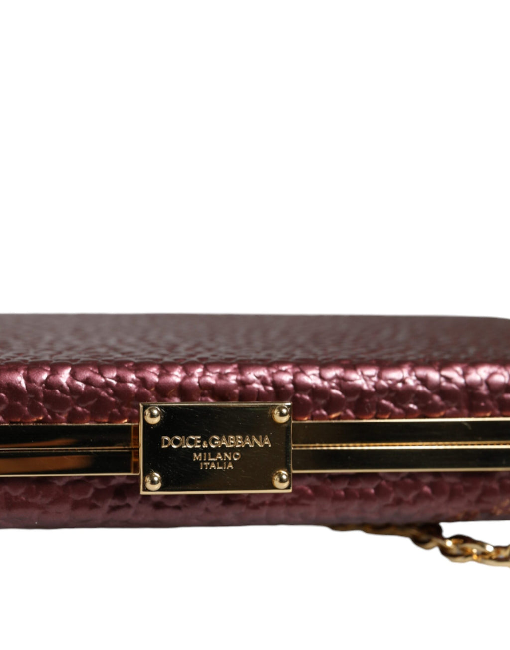 Dolce & Gabbana – Miniature Leather Clutch Purse in Maroon