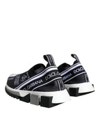 Dolce & Gabbana - Black White Sorrento Low Top Sneakers