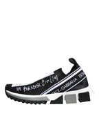 Dolce & Gabbana - Black White Sorrento Low Top Sneakers