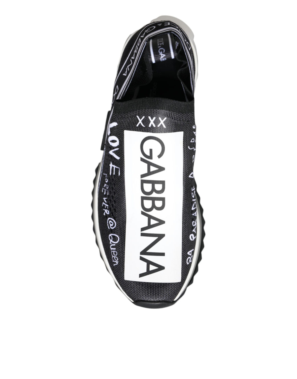 Dolce & Gabbana - Black White Sorrento Low Top Sneakers