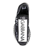 Dolce & Gabbana - Black White Sorrento Low Top Sneakers