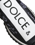 Dolce & Gabbana - Black White Sorrento Low Top Sneakers