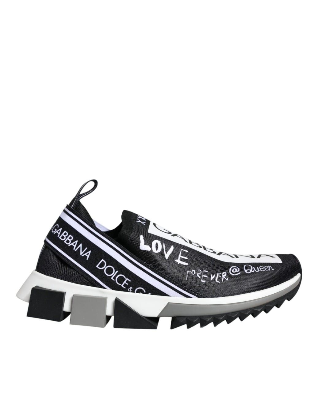 Dolce & Gabbana - Black White Sorrento Low Top Sneakers