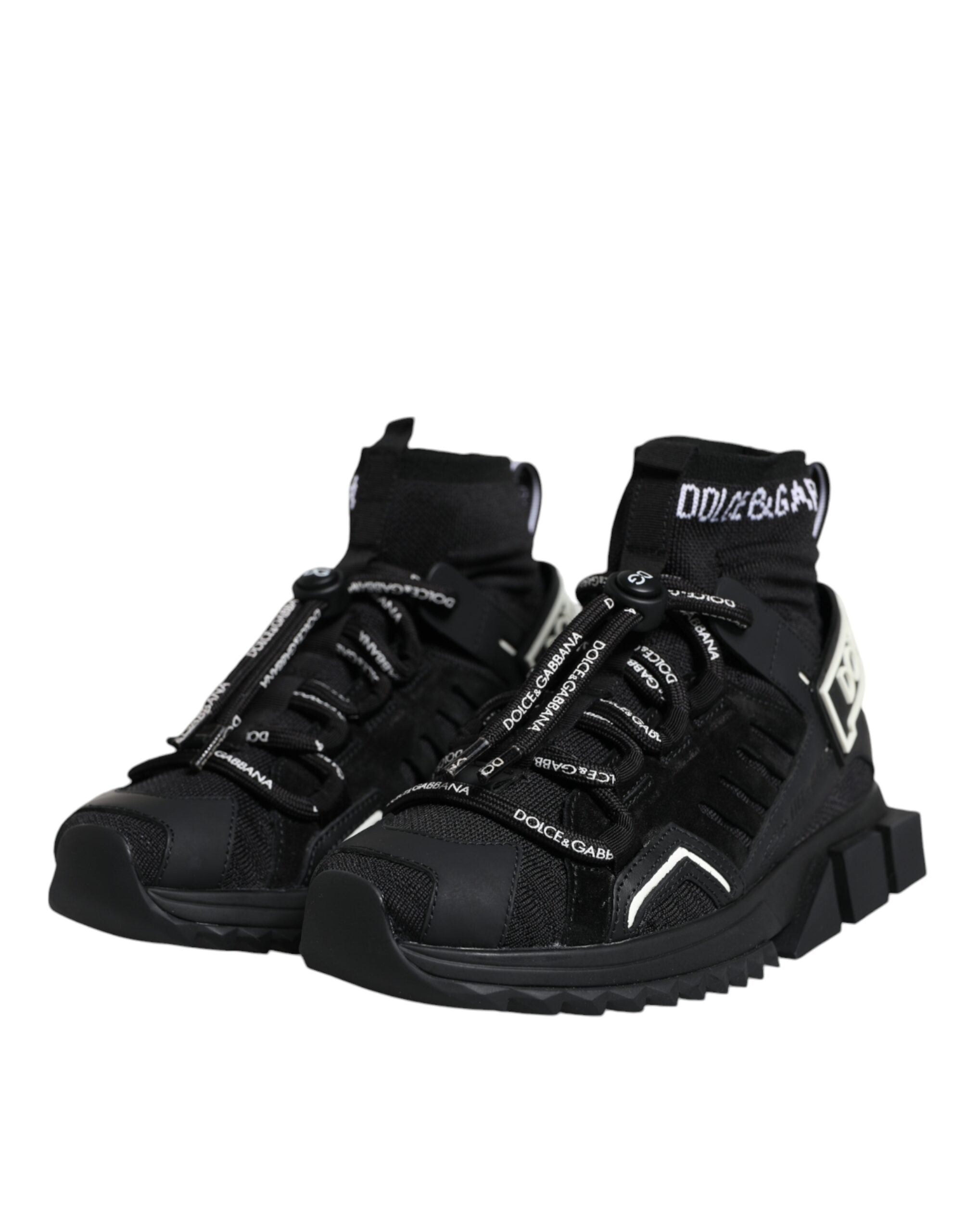 Dolce & Gabbana - Black Sorrento Socks Logo Sneakers