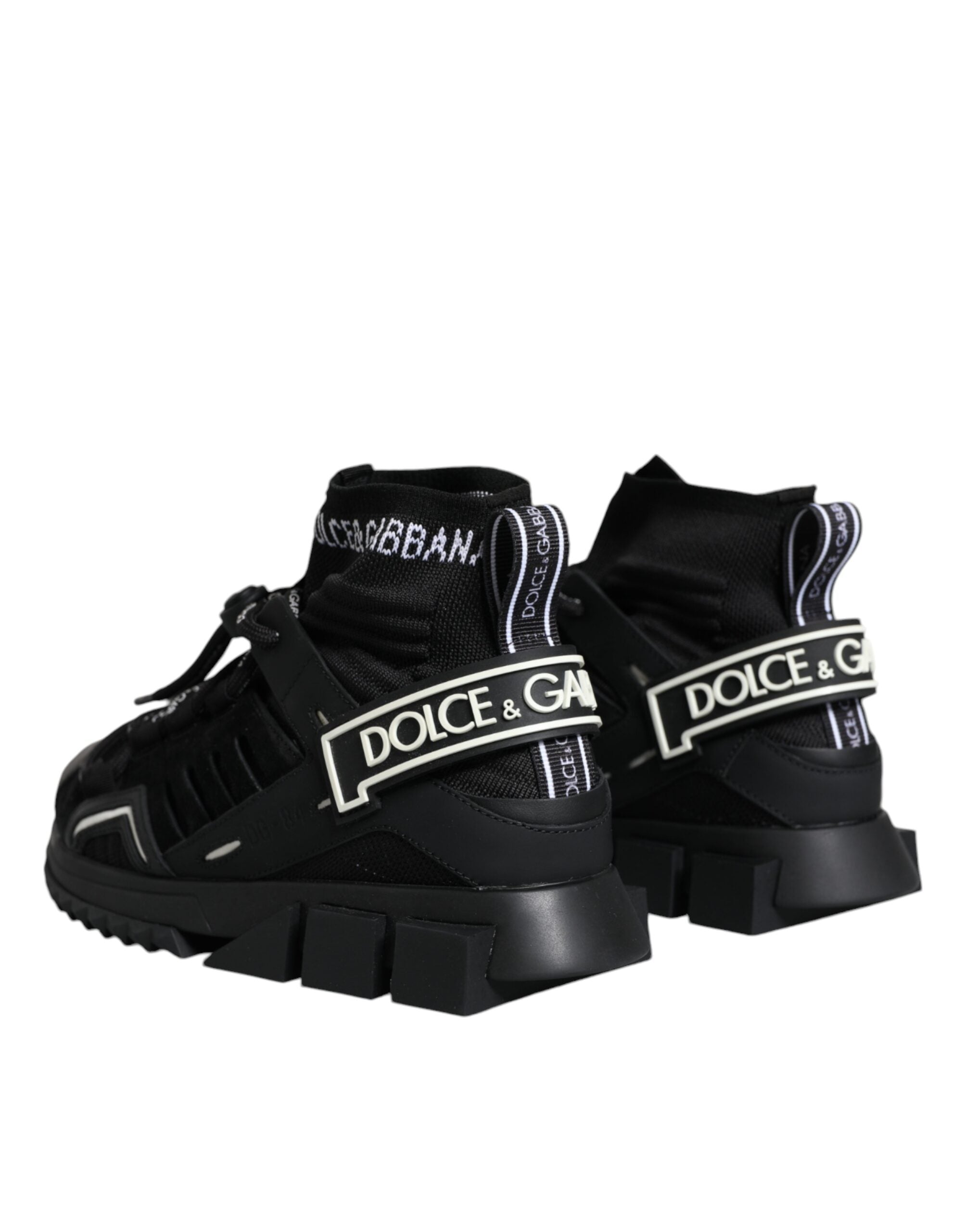 Dolce & Gabbana - Black Sorrento Socks Logo Sneakers