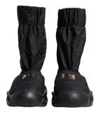 Dolce & Gabbana - Black Slip On Wave Socks Sneakers Shoes