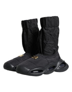 Dolce & Gabbana - Black Slip On Wave Socks Sneakers Shoes