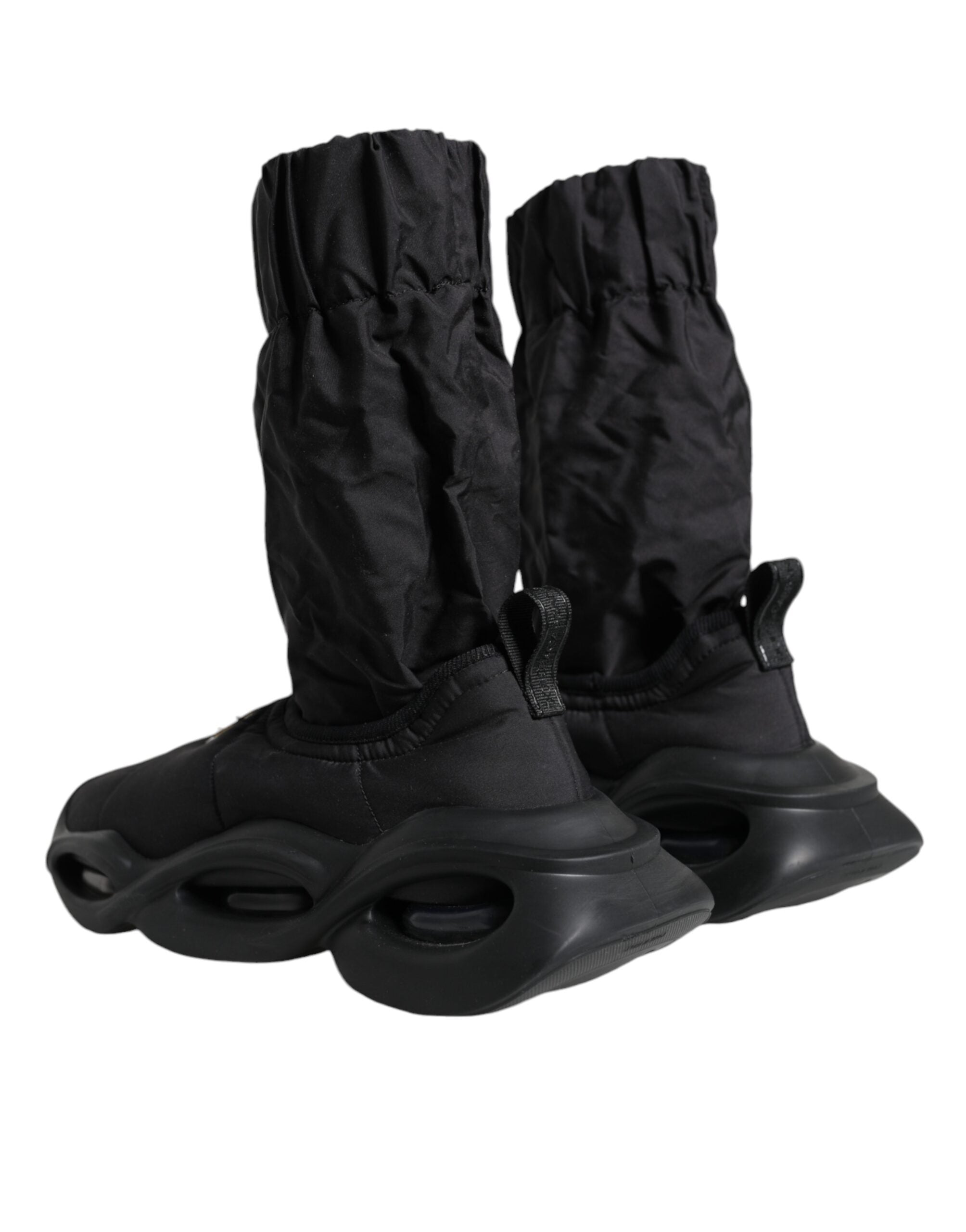 Dolce & Gabbana - Black Slip On Wave Socks Sneakers Shoes