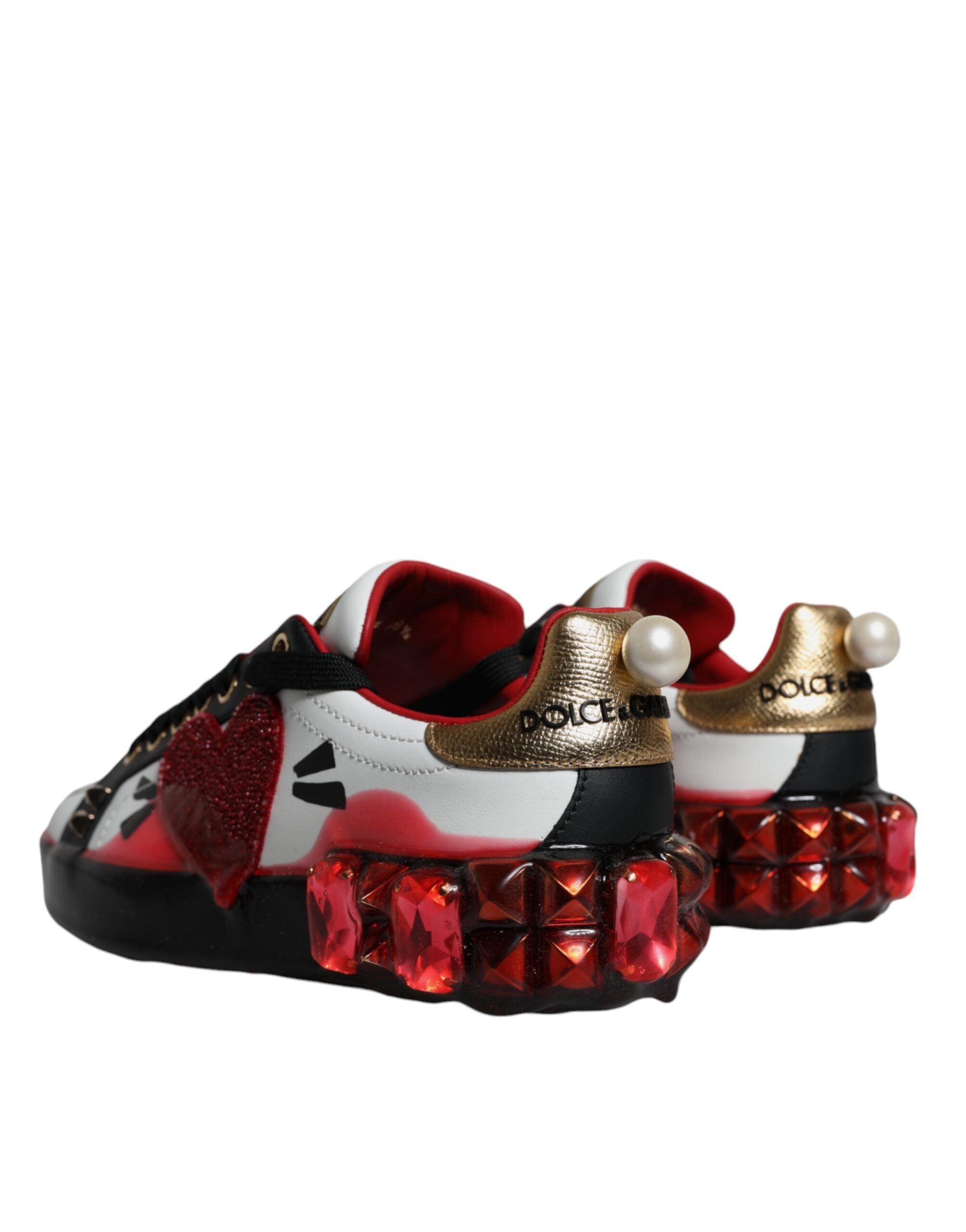 Dolce & Gabbana – White & Red Crystal Heart Portofino