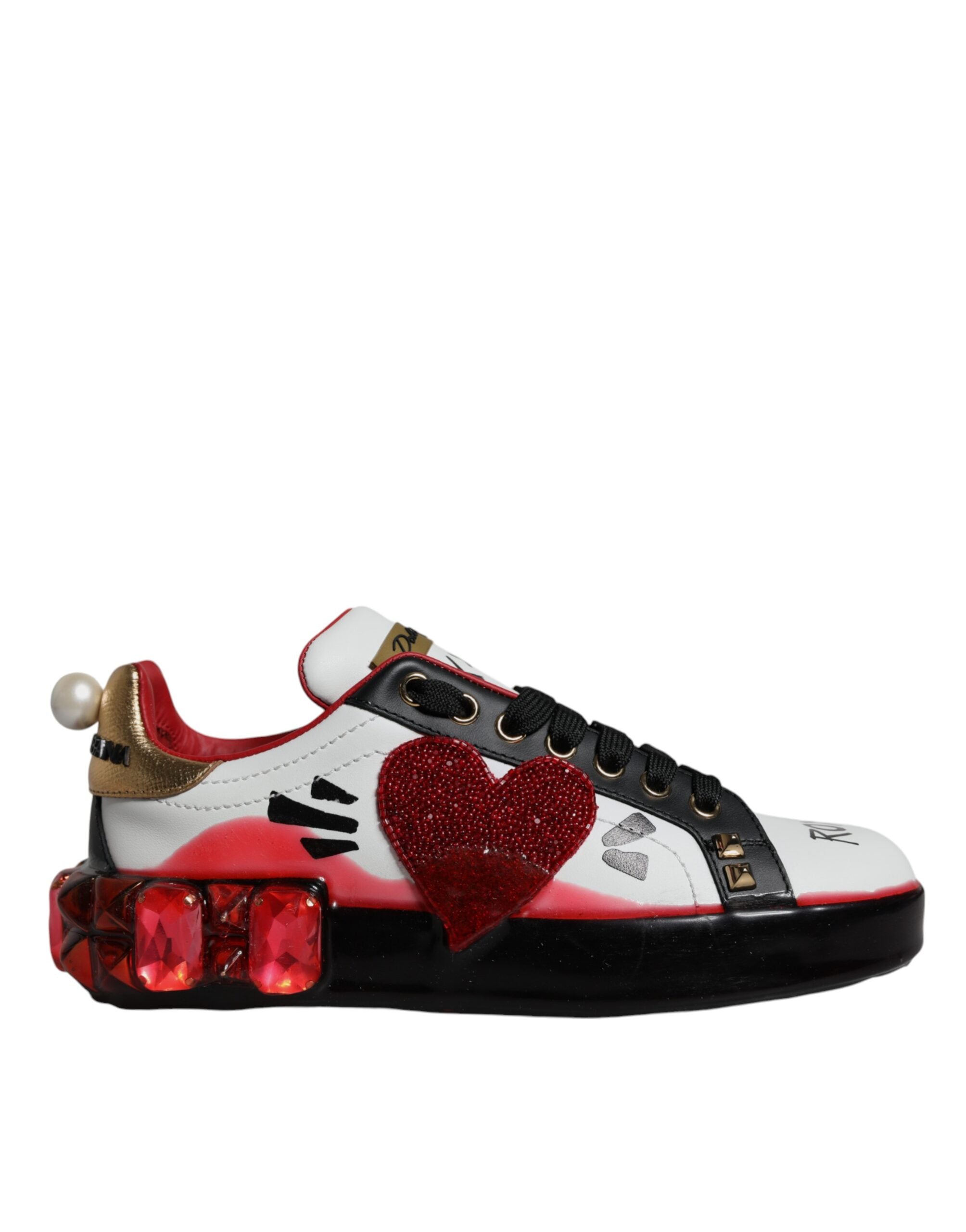 Dolce & Gabbana – White & Red Crystal Heart Portofino