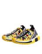 Dolce & Gabbana - Yellow Sorrento Crystals Low Top Sneakers