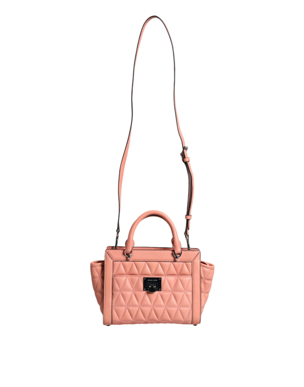 Michael Kors - Peach Quilted Leather Logo Crossbody