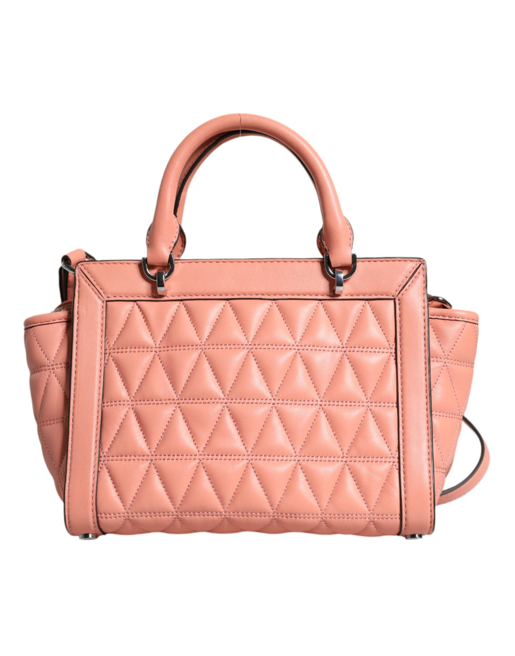 Michael Kors - Peach Quilted Leather Logo Crossbody