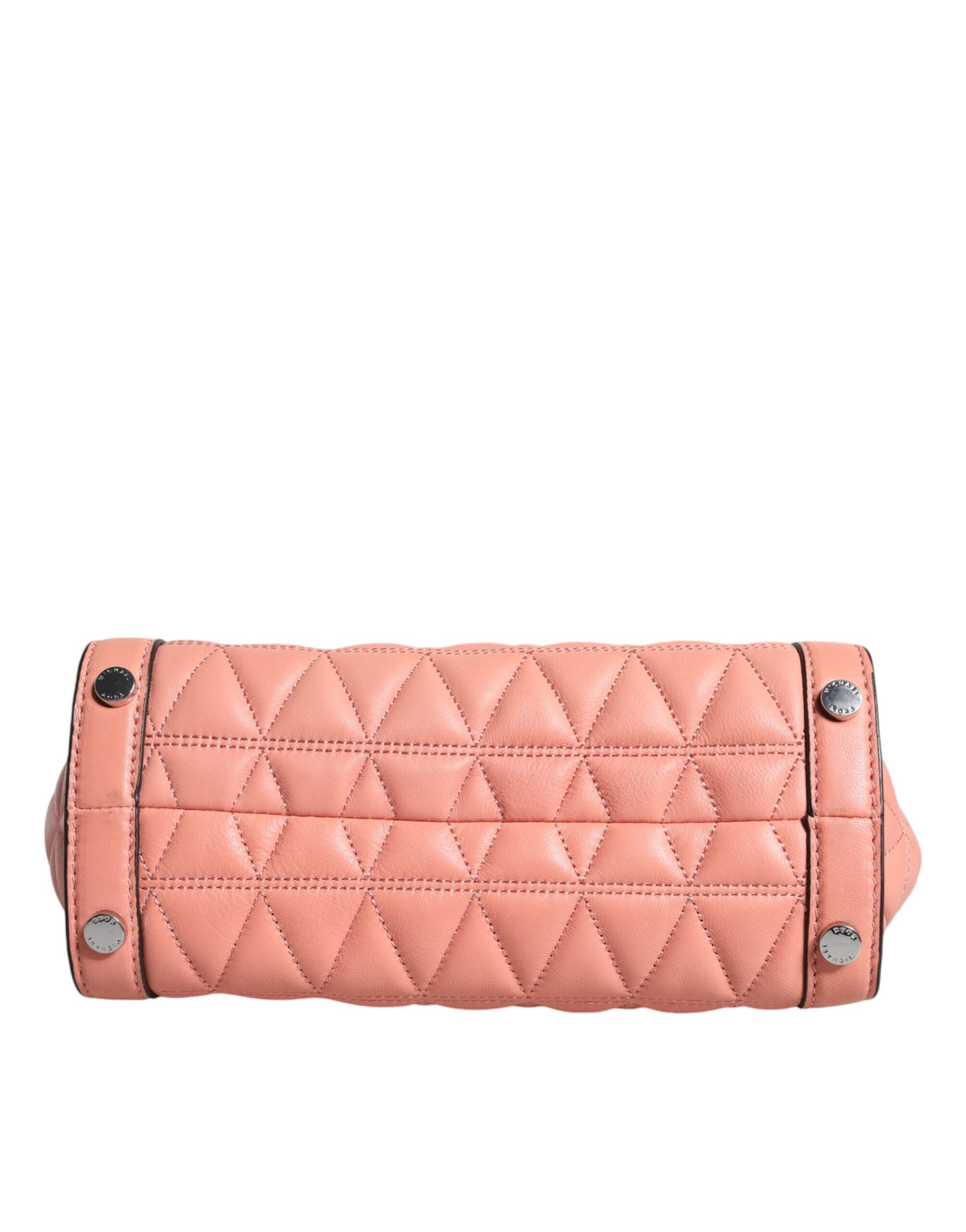 Michael Kors - Peach Quilted Leather Logo Crossbody