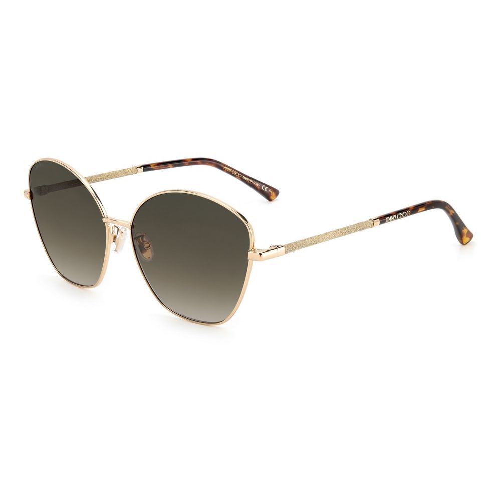 Jimmy Choo – Golden Metal Gradient Brown Sunglasses