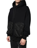Dolce & Gabbana - Black Hooded Pullover Men Sweatshirt Sweater