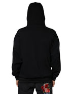 Dolce & Gabbana - Black Hooded Pullover Men Sweatshirt Sweater
