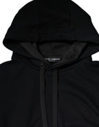 Dolce & Gabbana - Black Hooded Pullover Men Sweatshirt Sweater