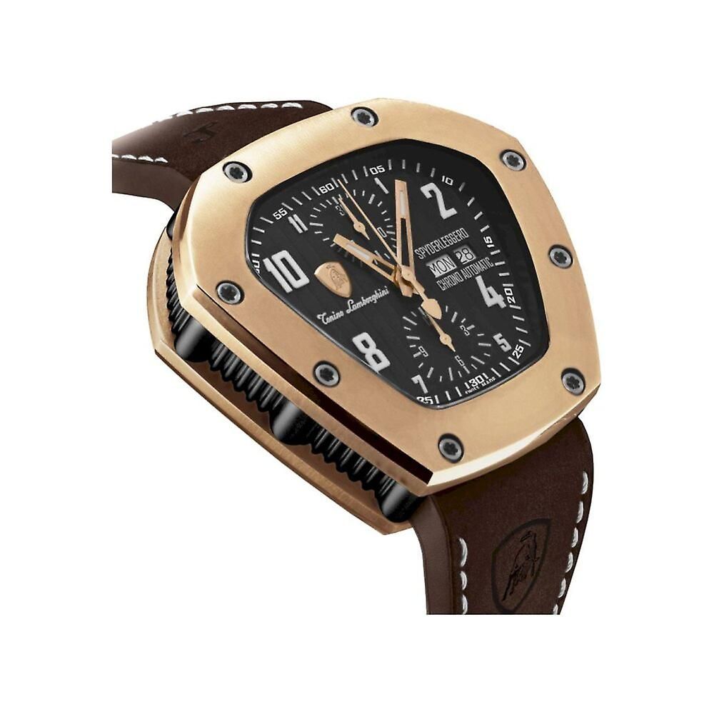 Lamborghini - Black Leather Watch
