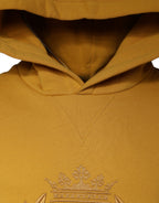 Dolce & Gabbana - Mustard DG Hooded Men Sweatshirt Sweater