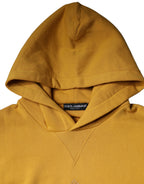 Dolce & Gabbana - Mustard DG Hooded Men Sweatshirt Sweater