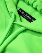Dolce & Gabbana - Green Logo Hooded Pullover Men Sweatshirt Sweater