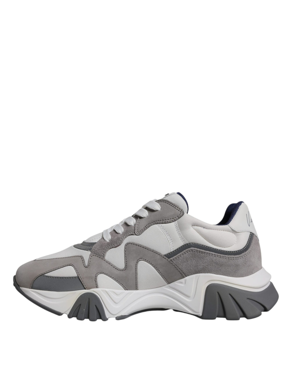 Versace - Grey Leather Neoprene Chunky Low Top Squalo Sneakers