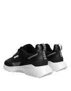 Versace - Black Canvas Quad Fabric Medusa Low Top Sneaker