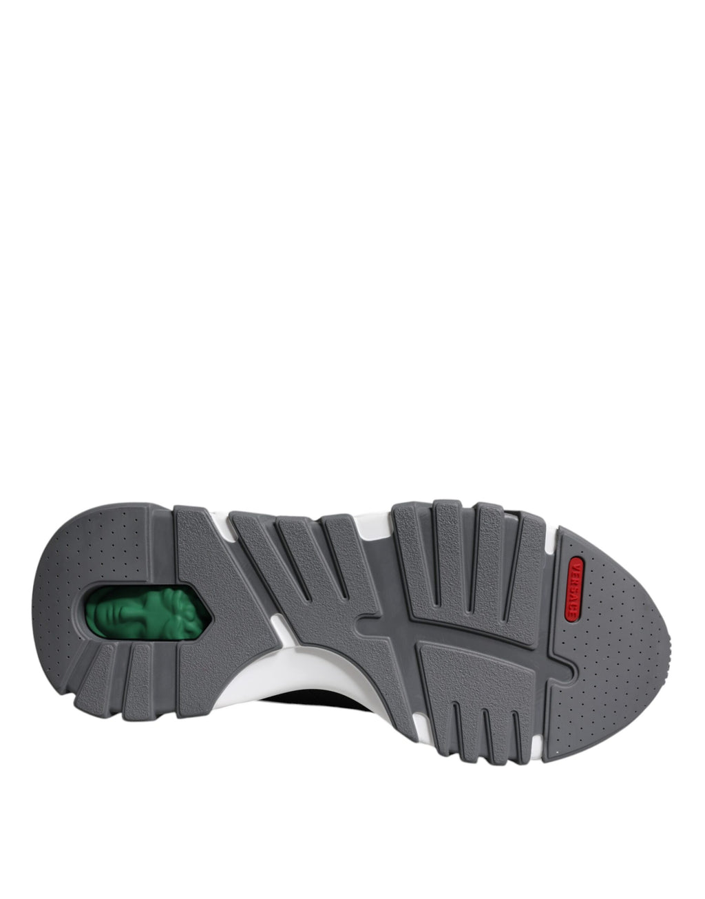 Versace - Black Leather Neoprene Chunky Low Top Sneakers Squalo