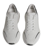 Dolce & Gabbana - White Silver DAYMASTER Leather Sneakers