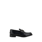 Prada – Black Leather Logo Loafers