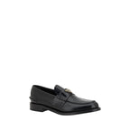 Prada – Black Leather Logo Loafers