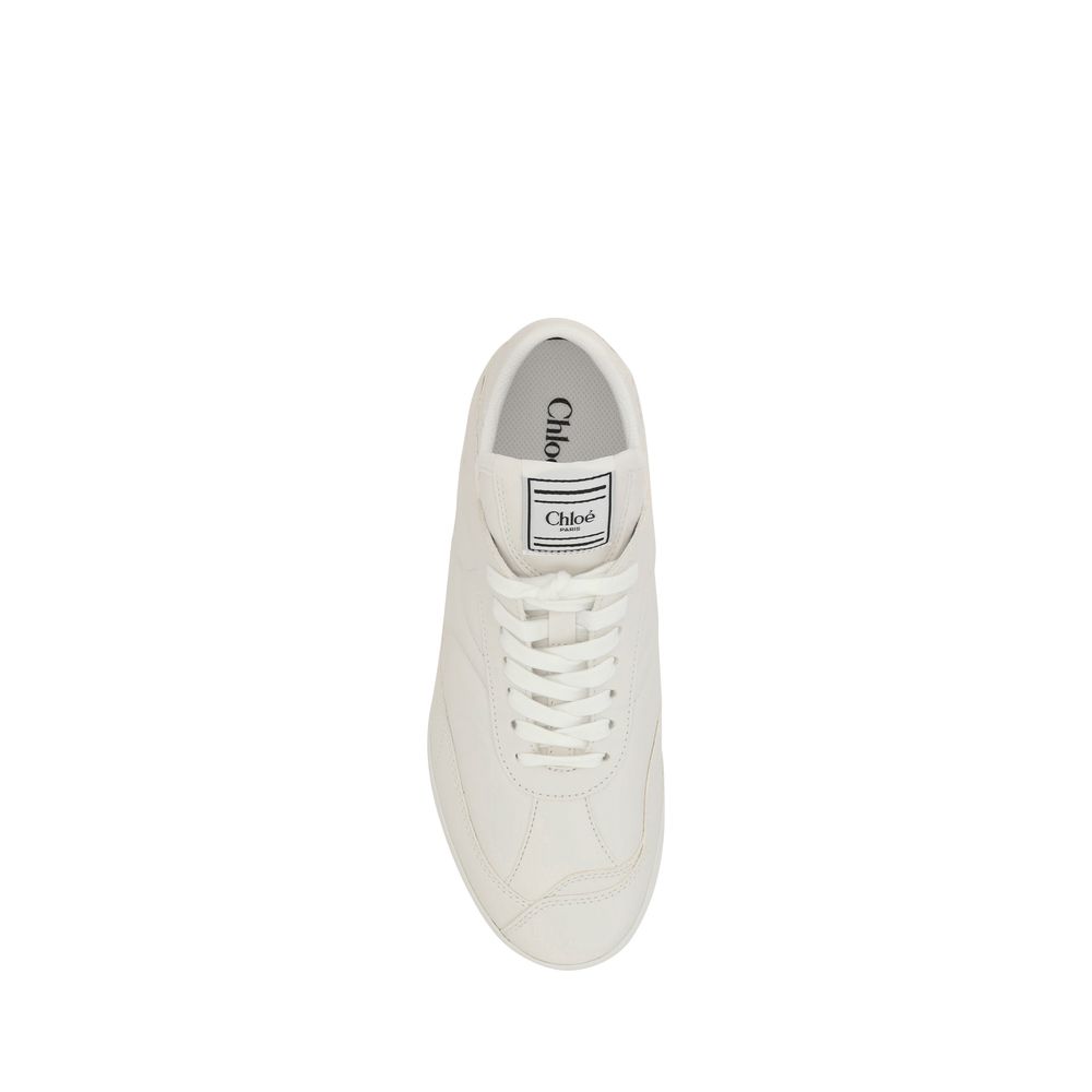 Chloé – White Kick Leather Sneakers