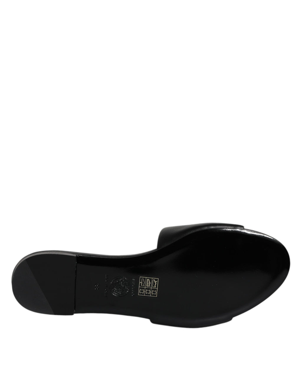 Versace – Black Leather Open Toe Slides