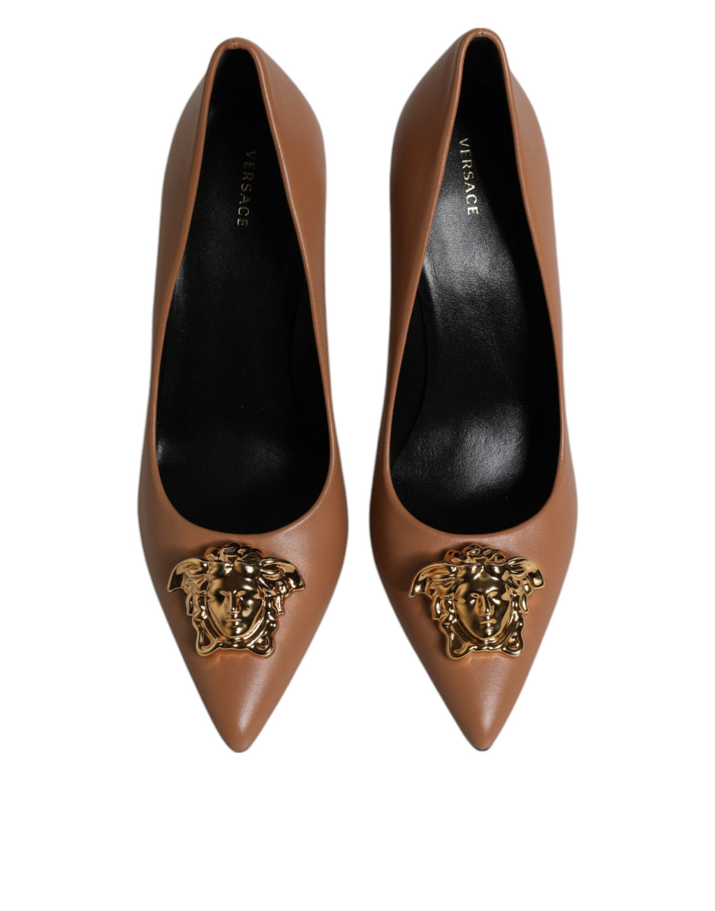 Versace – Brown Calf Leather High Heel