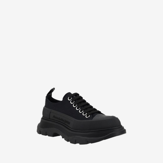 Alexander McQueen – Black Cotton Tread Slick Sneakers