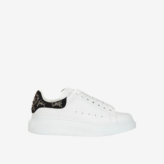 Alexander McQueen- Oversized Leather Sneakers Beaded and Embroidered