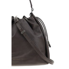 Brunello Cucinelli – Leather Shoulder Bag Dark Brown