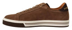 Dolce & Gabbana - Brown Suede Logo Low Top Sneakers
