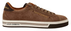 Dolce & Gabbana - Brown Suede Logo Low Top Sneakers