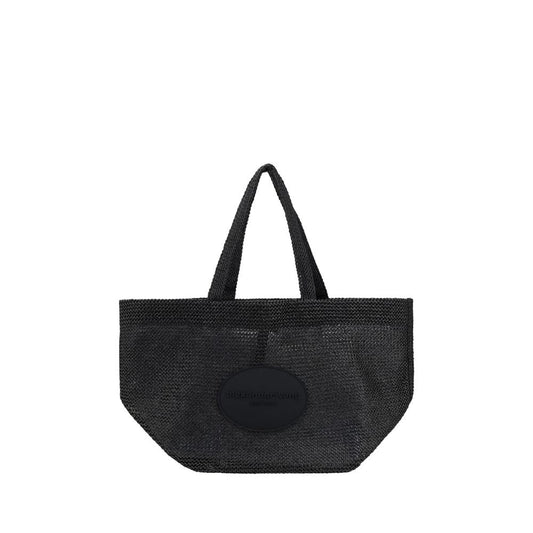 Alexander Wang – Punch XL Raffia Shoulder Bag Black
