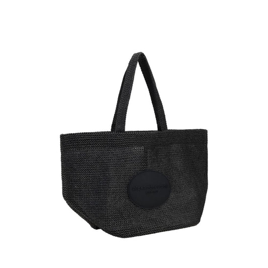 Alexander Wang – Punch XL Raffia Shoulder Bag Black