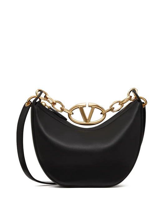 Valentino Garavani – Black Mini VLogo Hobo Bag